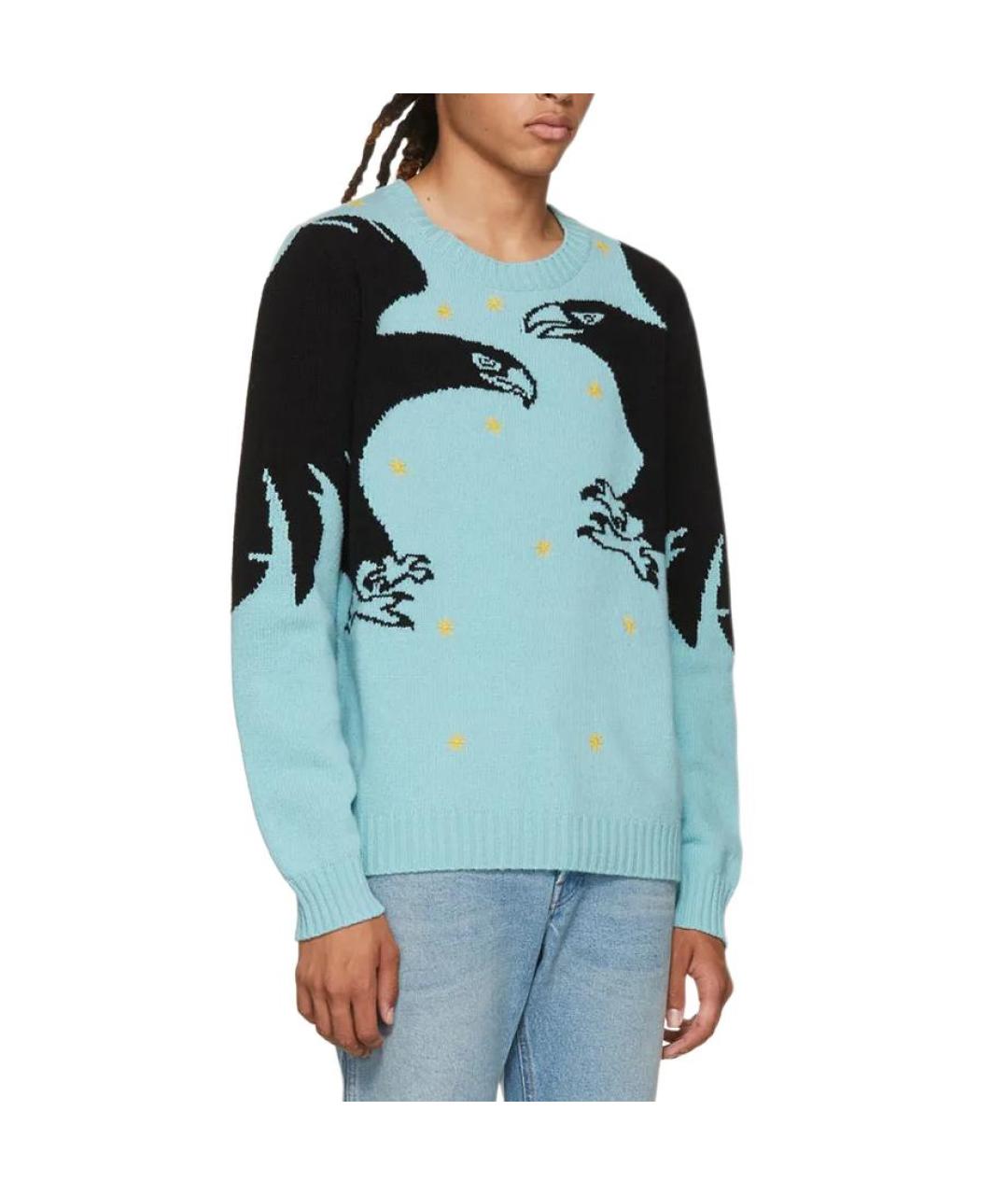 GUCCI Голубой джемпер / свитер, фото 4