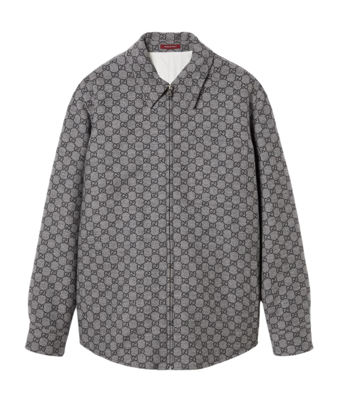 GUCCI Серая классическая рубашка, фото 1
