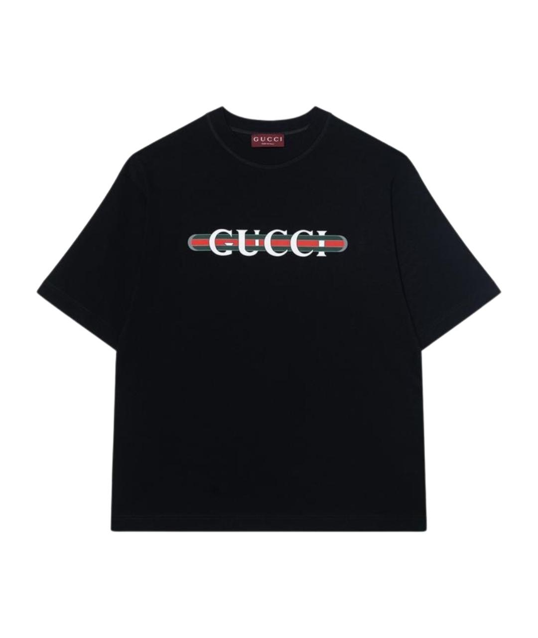 GUCCI Черная футболка, фото 1
