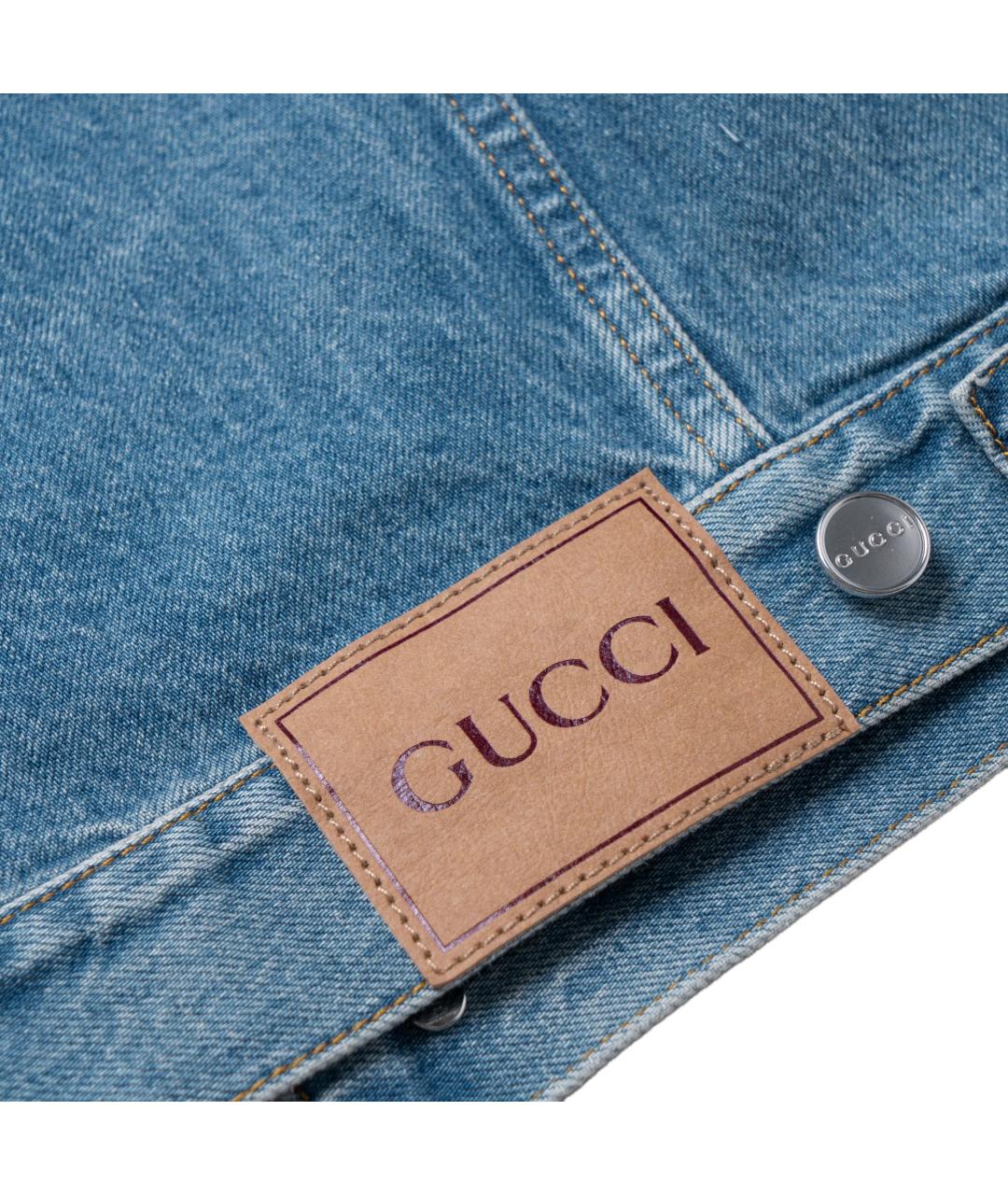 GUCCI Синяя деним куртка, фото 3
