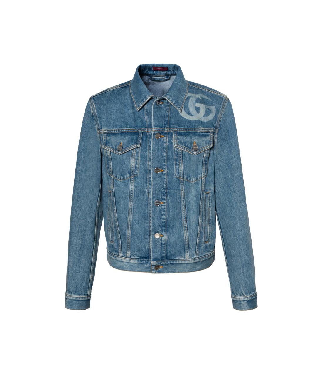 GUCCI Синяя деним куртка, фото 6