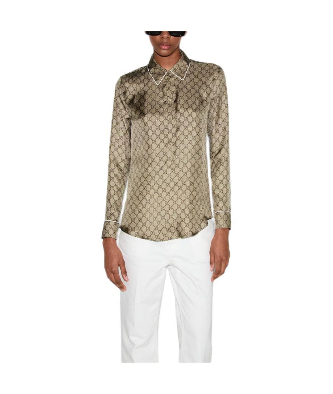 GUCCI Бежевая рубашка, фото 3