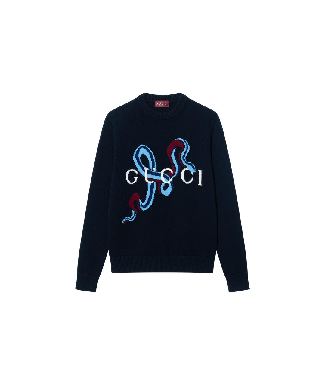 GUCCI Синий джемпер / свитер, фото 5