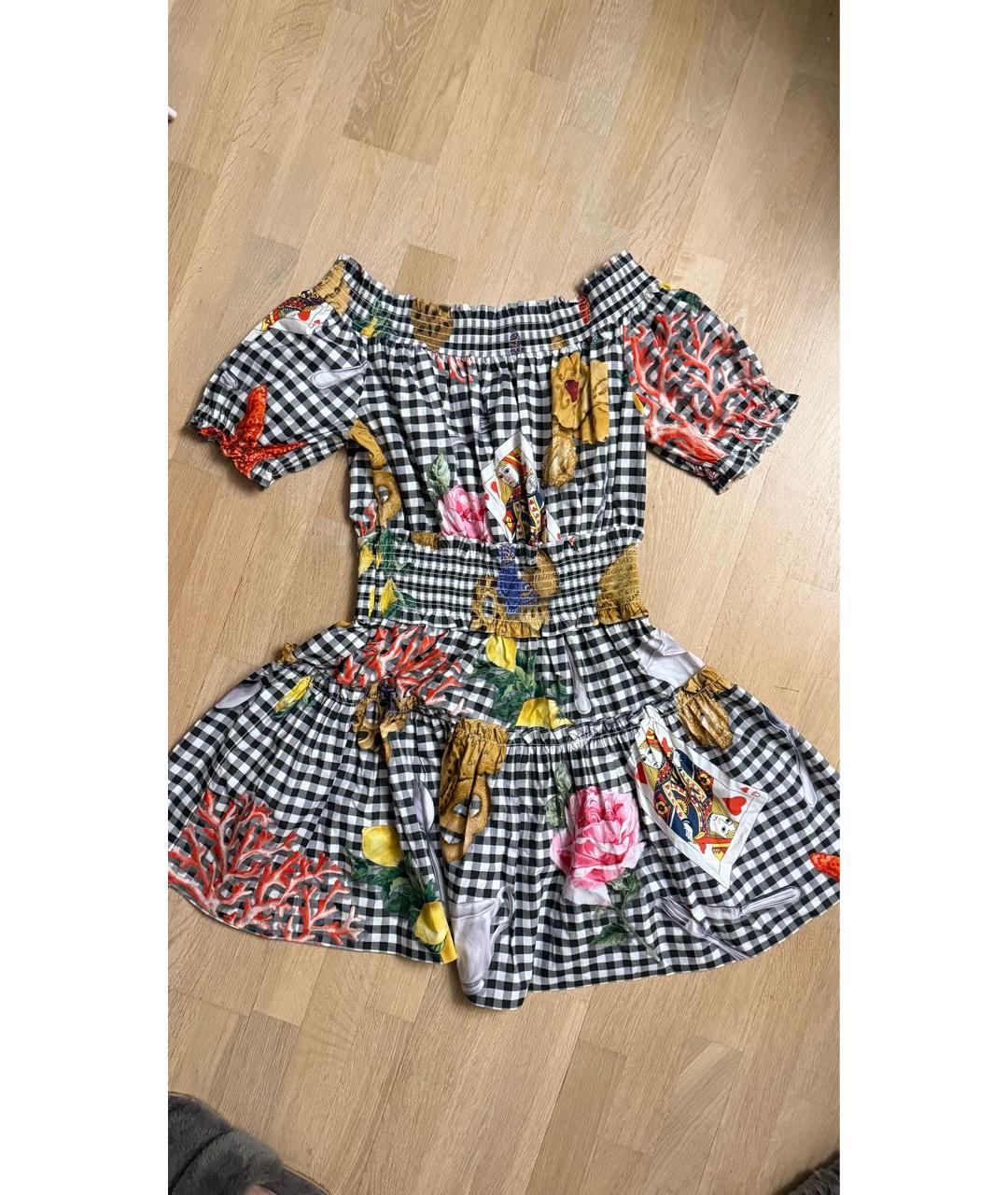 DOLCE&GABBANA Мульти хлопковое повседневное платье, фото 2