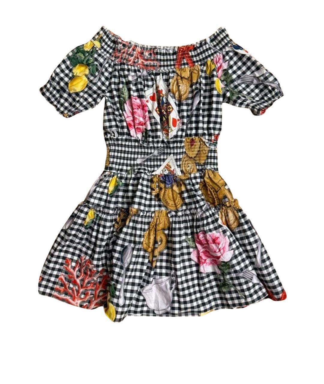 DOLCE&GABBANA Мульти хлопковое повседневное платье, фото 1