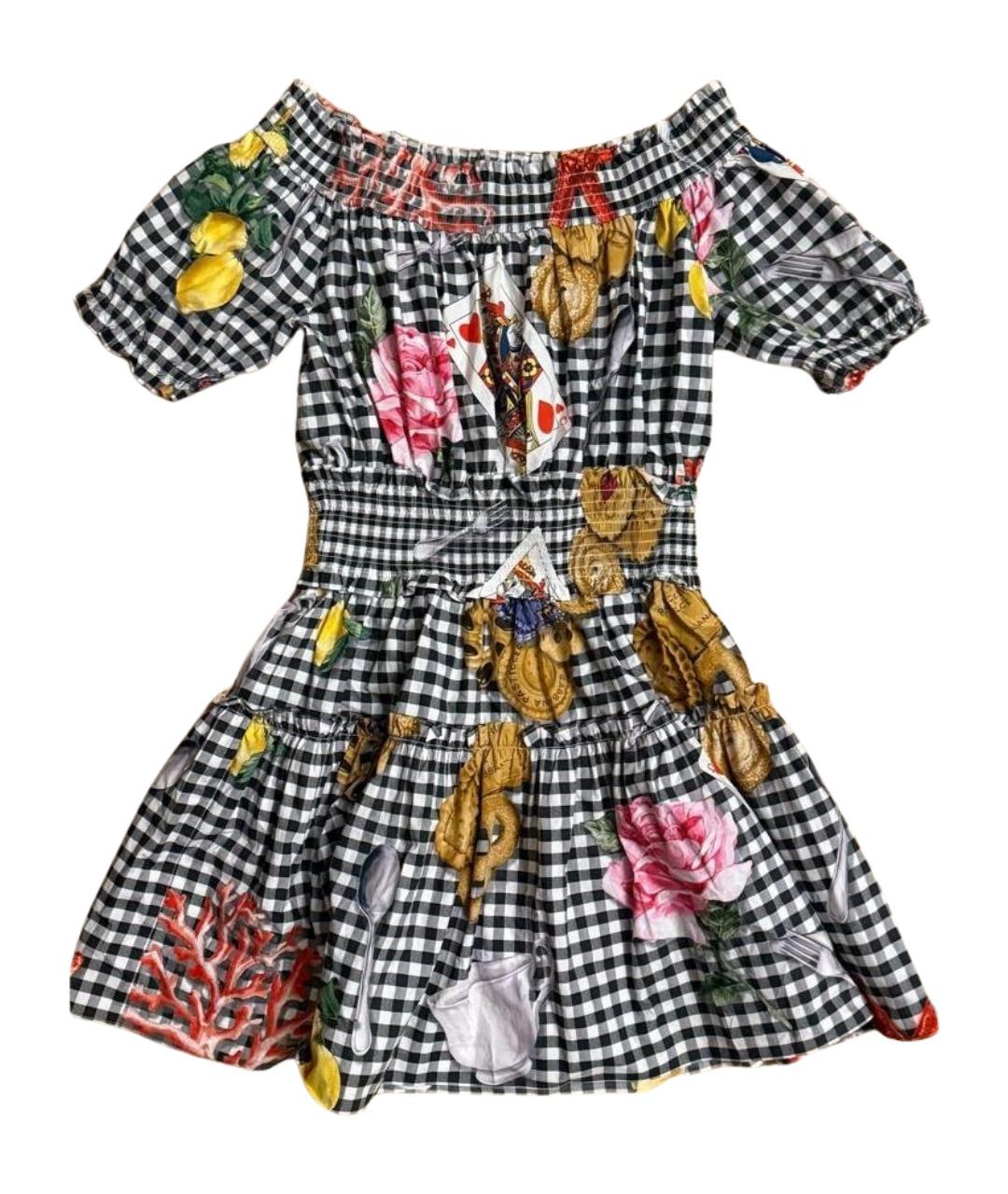 DOLCE&GABBANA Мульти хлопковое повседневное платье, фото 6