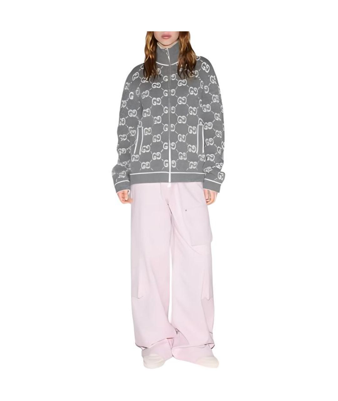 GUCCI Серый джемпер / свитер, фото 2