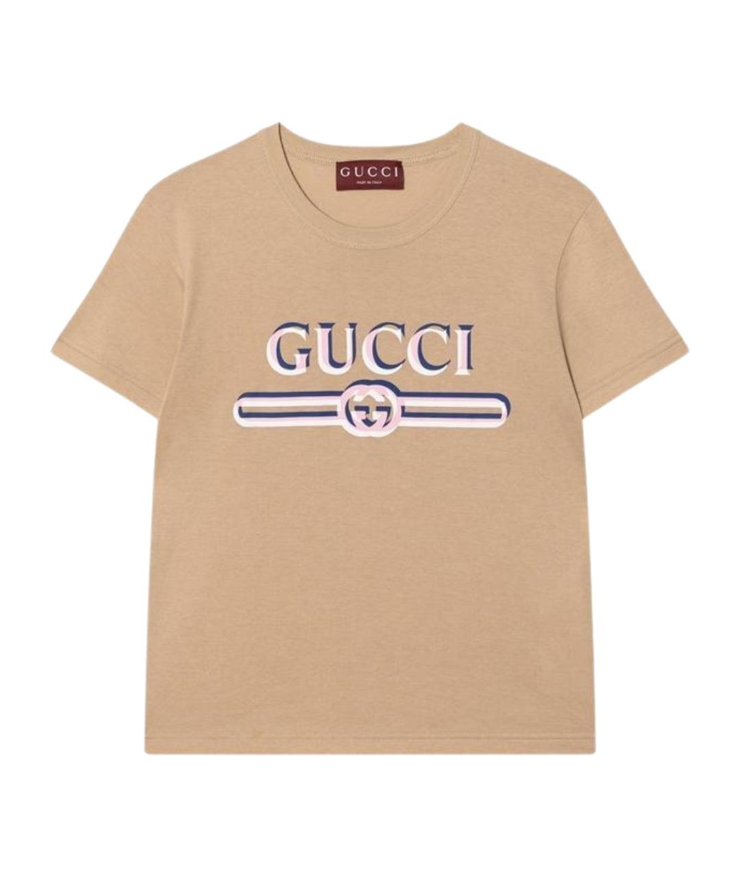 GUCCI Коричневая футболка, фото 5