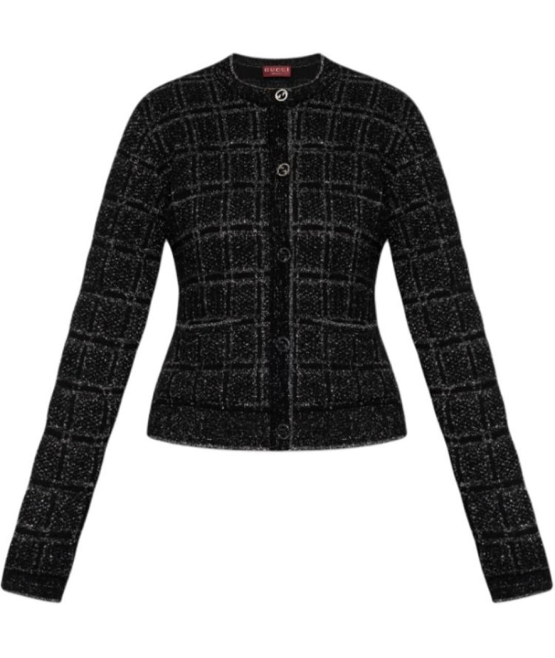 GUCCI Черный шерстяной кардиган, фото 1