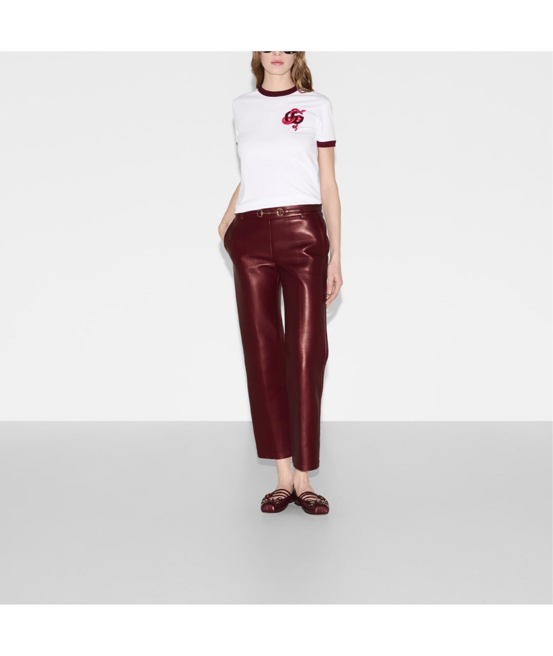 GUCCI Белая хлопковая футболка, фото 2