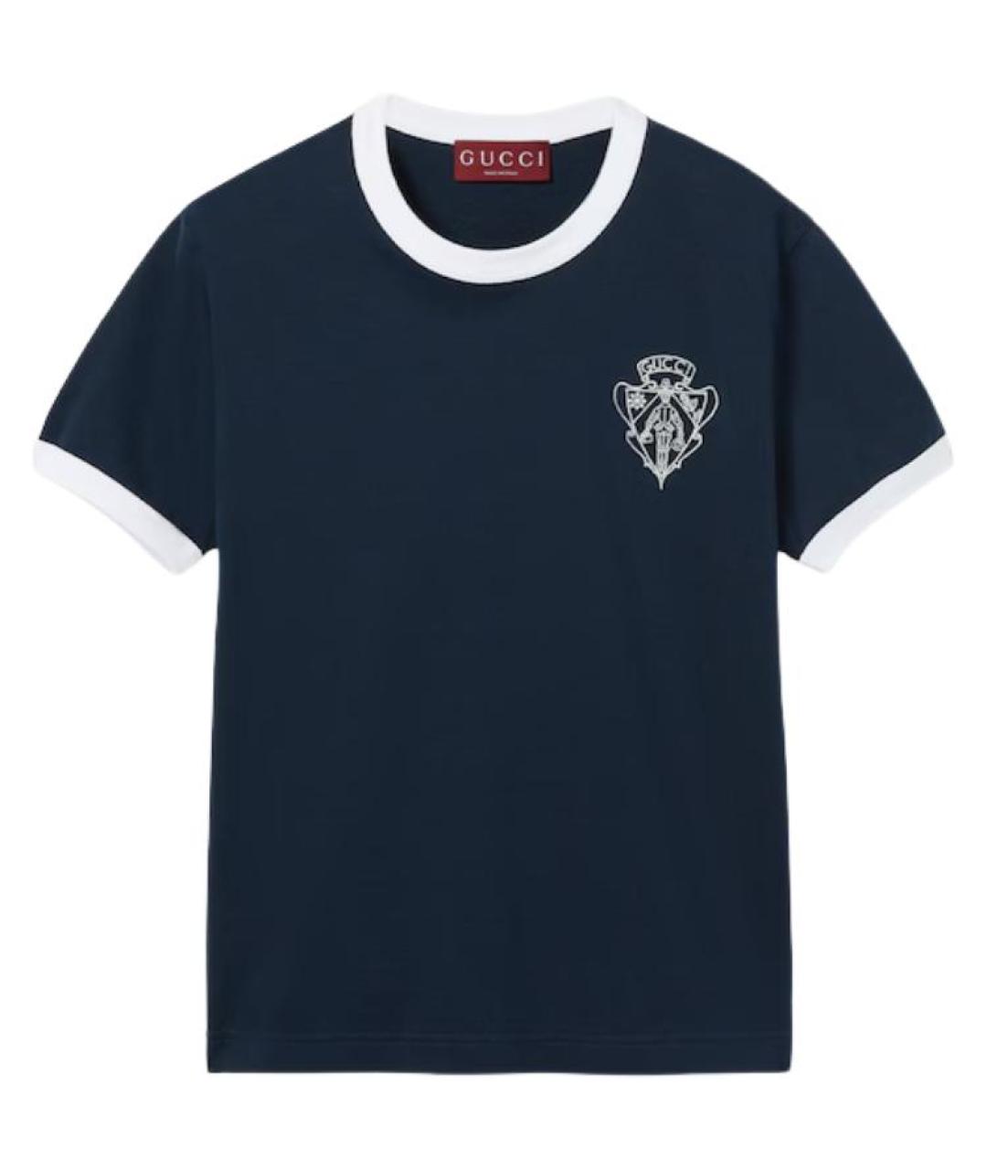 GUCCI Темно-синяя футболка, фото 1