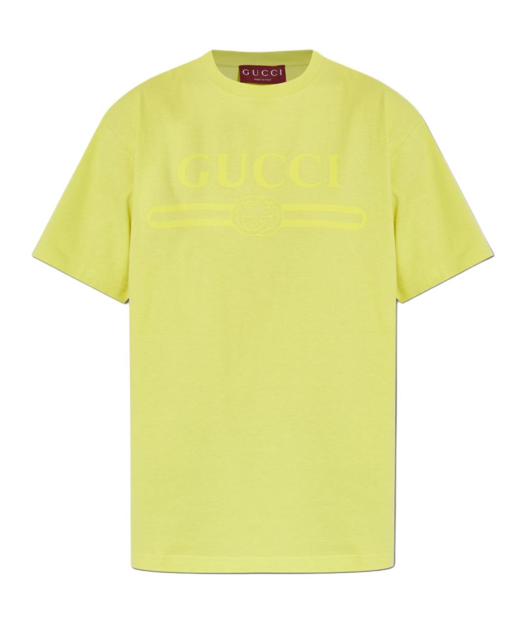GUCCI Желтая футболка, фото 1