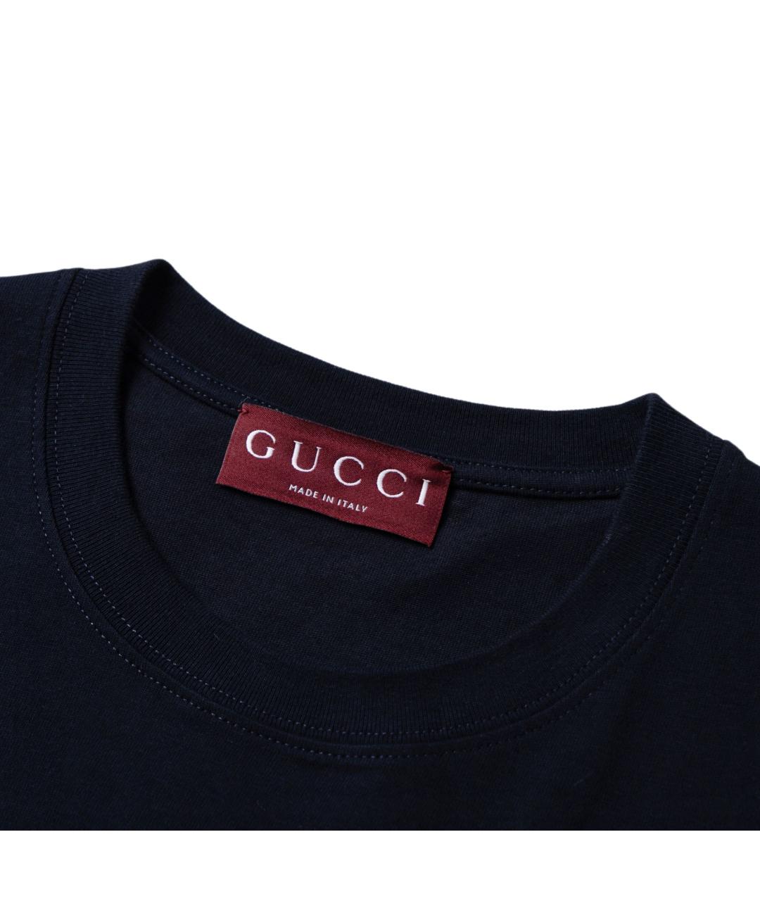 GUCCI Темно-синяя футболка, фото 3