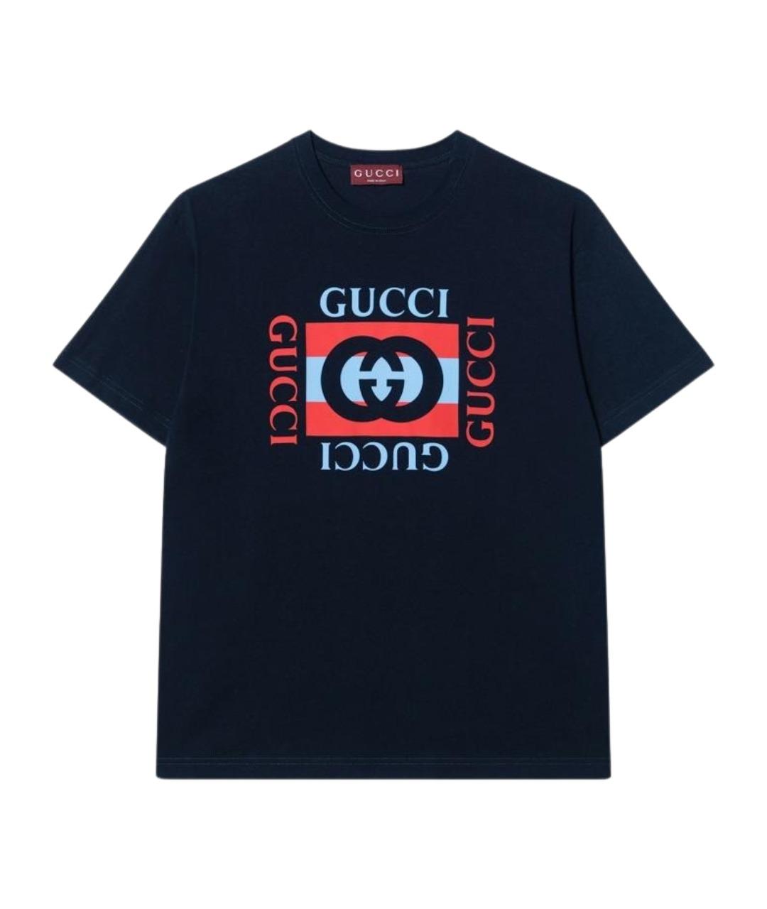 GUCCI Темно-синяя футболка, фото 5