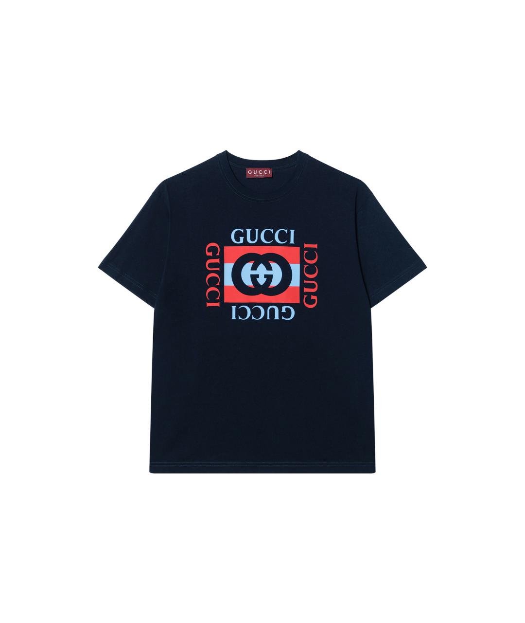 GUCCI Темно-синяя футболка, фото 6