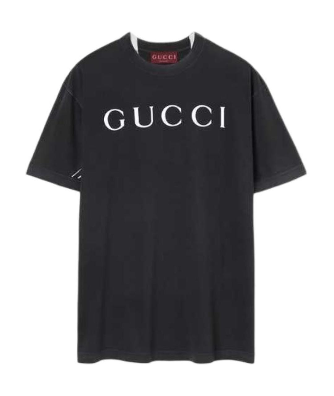 GUCCI Черная футболка, фото 1