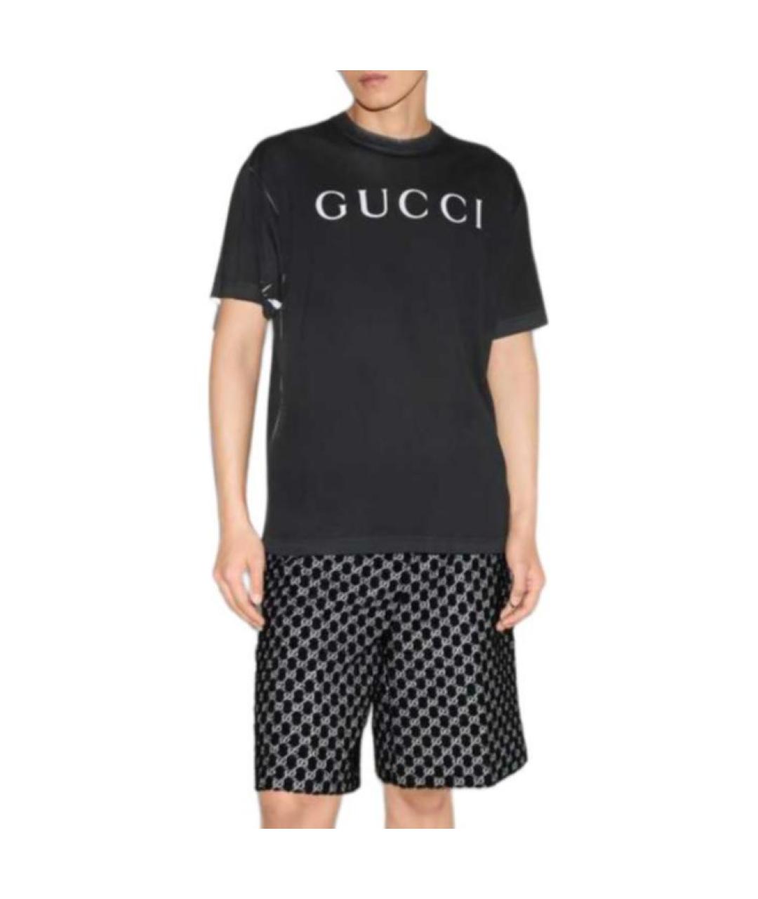 GUCCI Черная футболка, фото 3