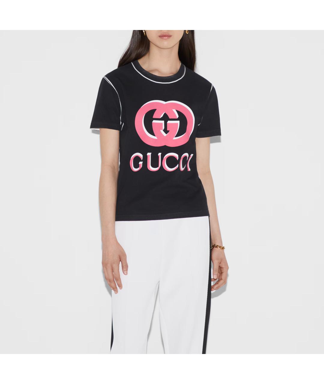 GUCCI Черная футболка, фото 2