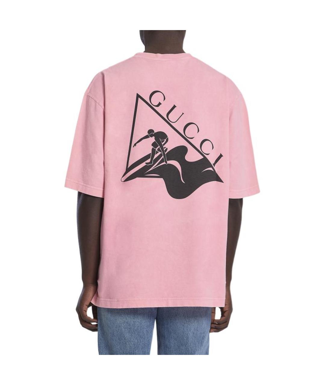 GUCCI Розовая футболка, фото 4