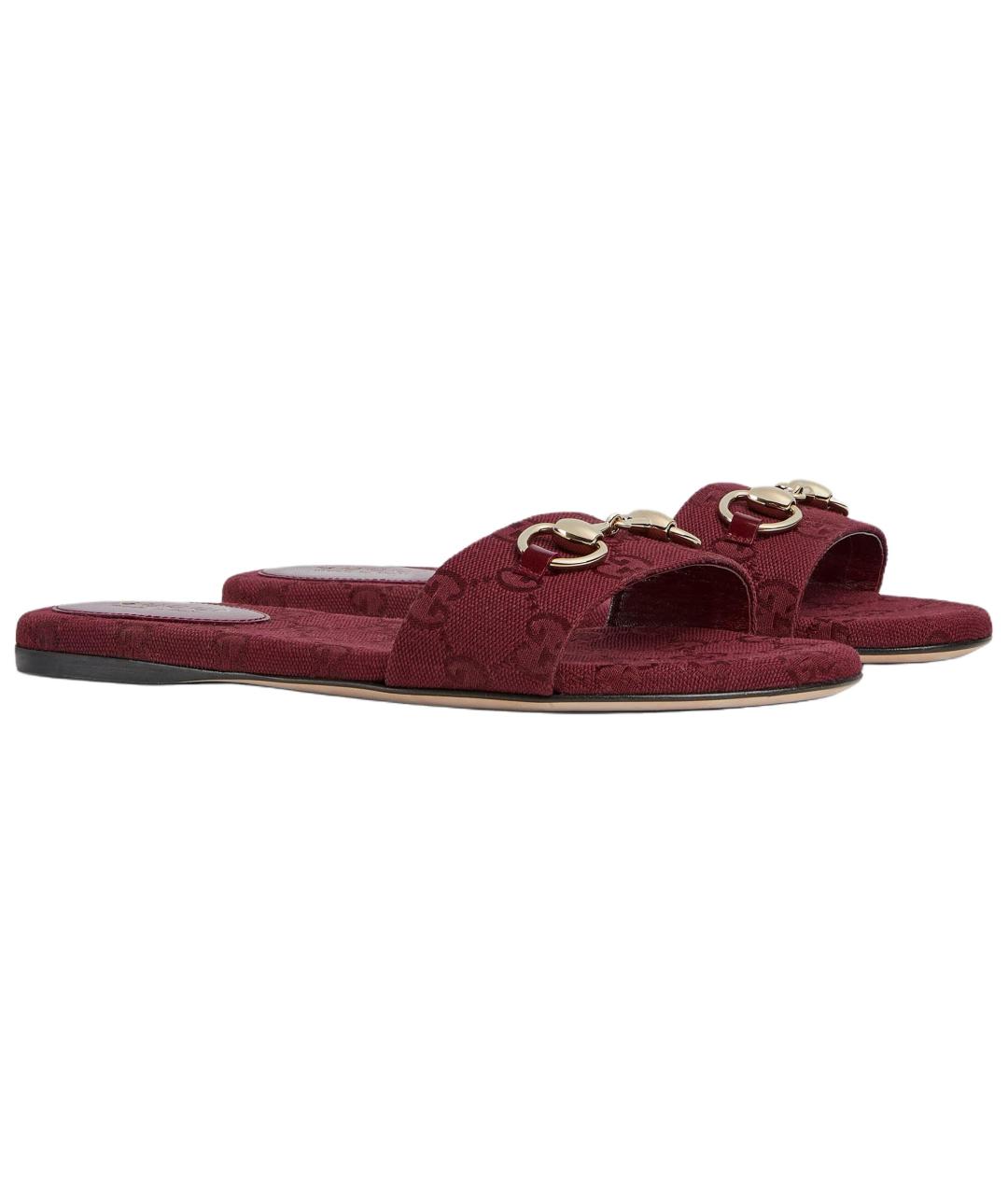 GUCCI Красные шлепанцы, фото 3