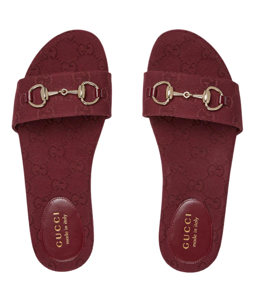 GUCCI Красные шлепанцы, фото 4
