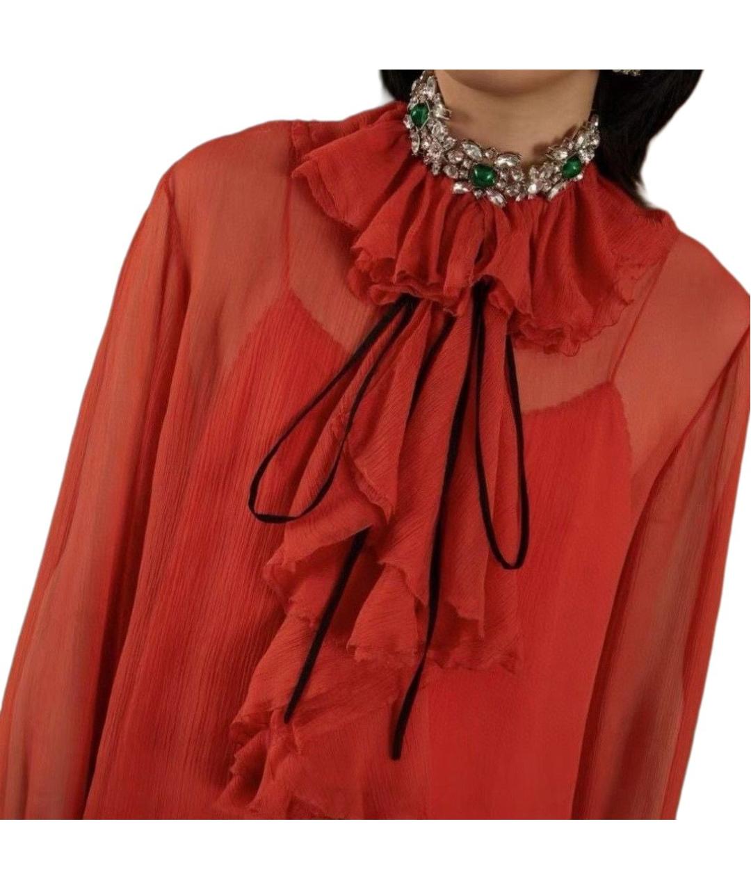 GUCCI Красная блузы, фото 3