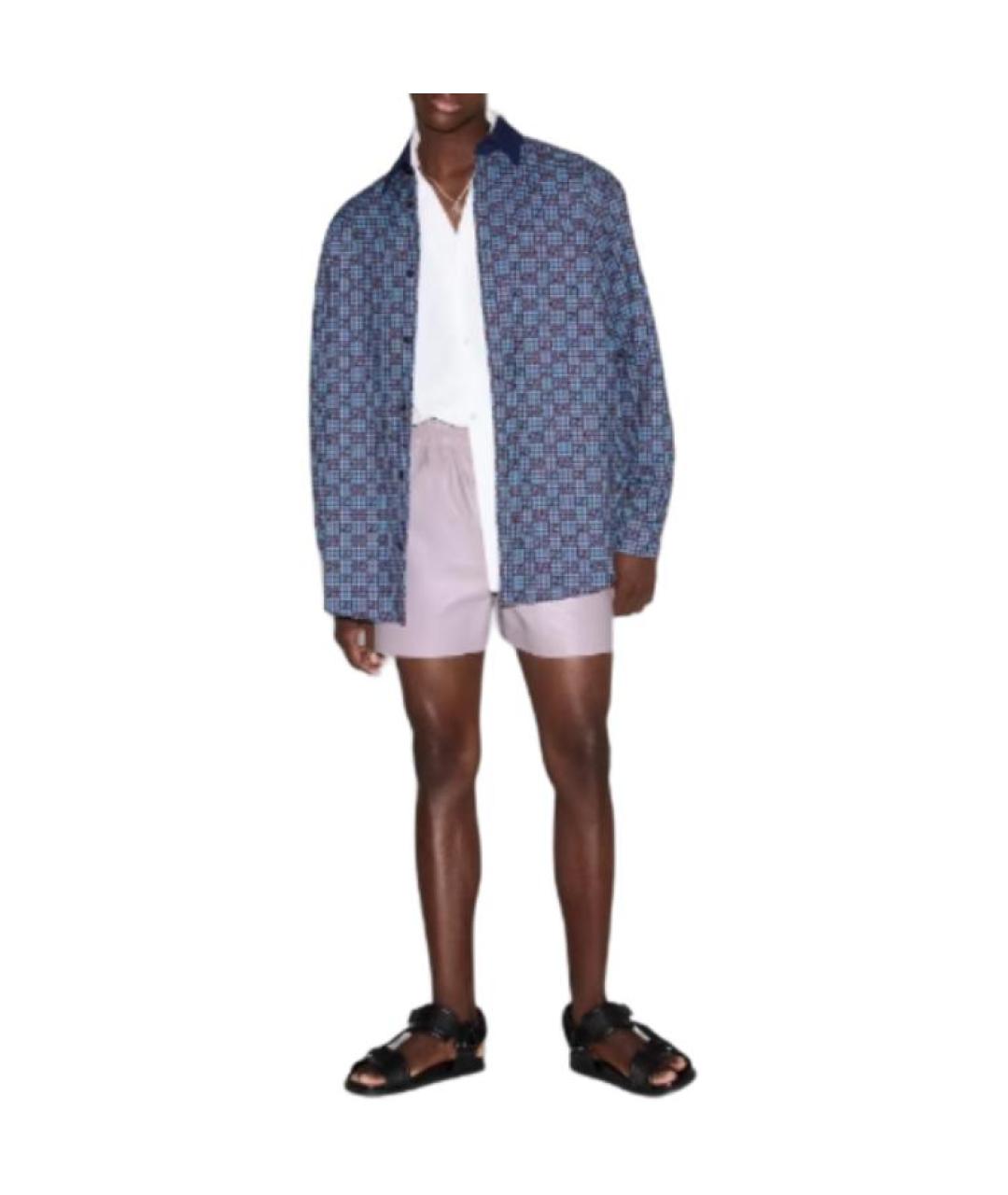 GUCCI Синяя хлопковая классическая рубашка, фото 2