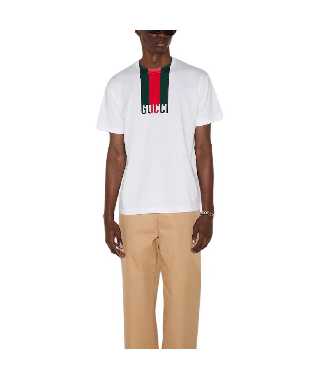 GUCCI Белая футболка, фото 3