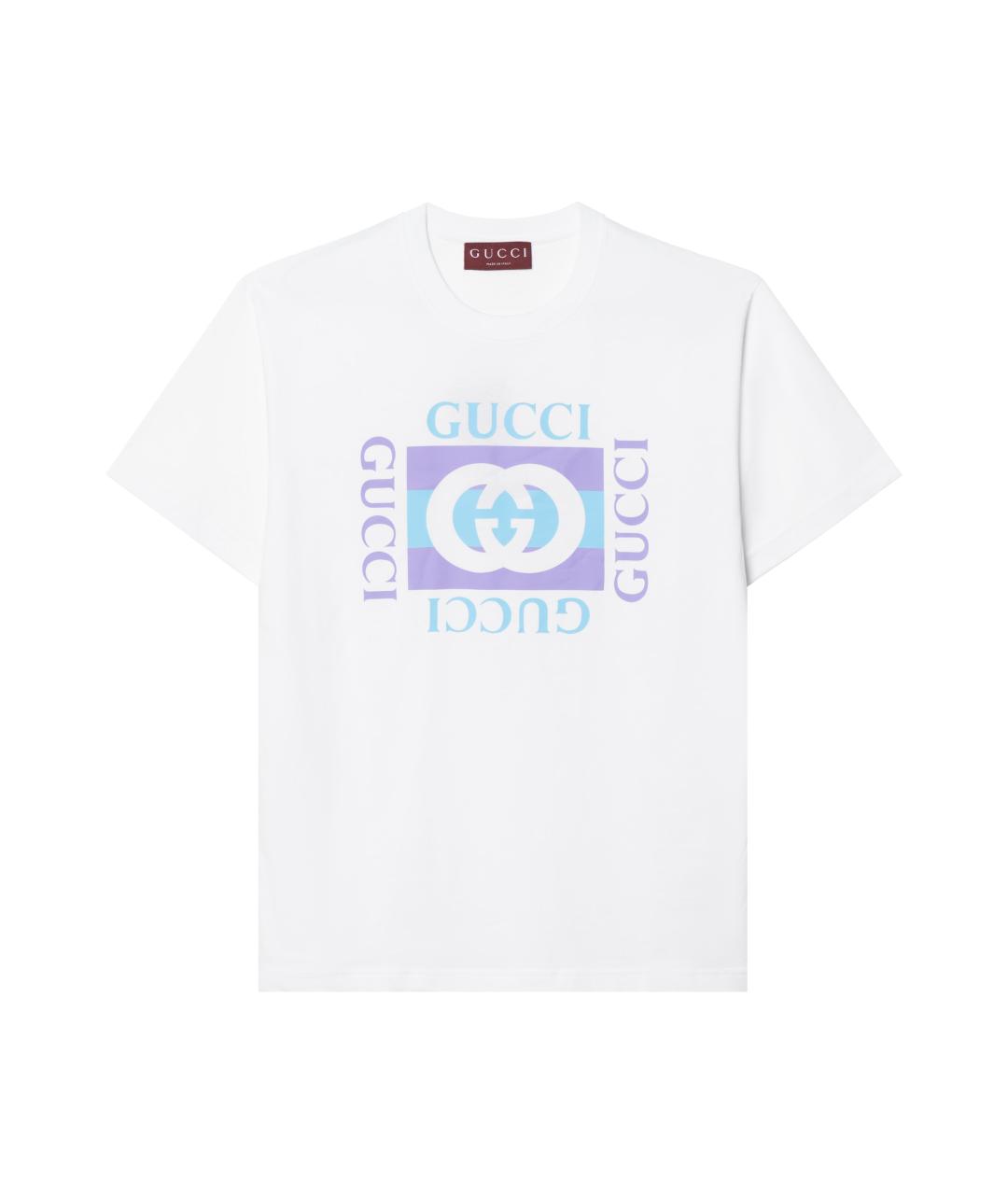 GUCCI Белая хлопковая футболка, фото 1