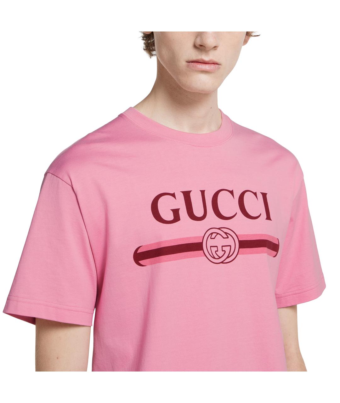 GUCCI Розовая футболка, фото 5