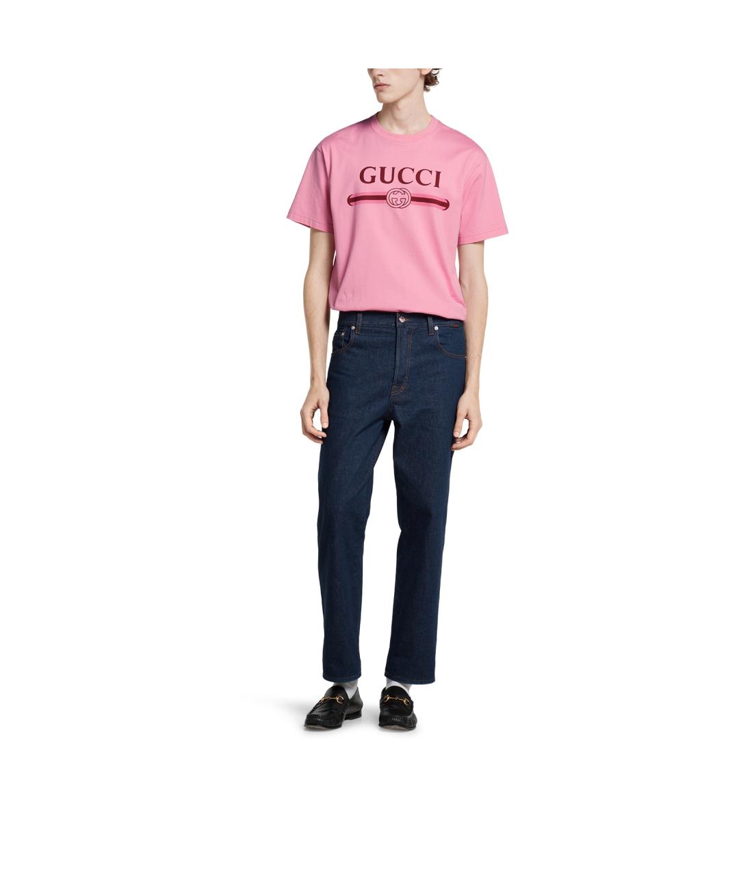 GUCCI Розовая футболка, фото 3