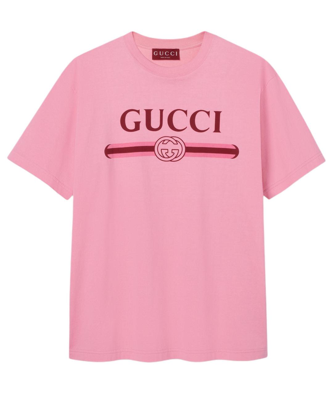 GUCCI Розовая футболка, фото 1