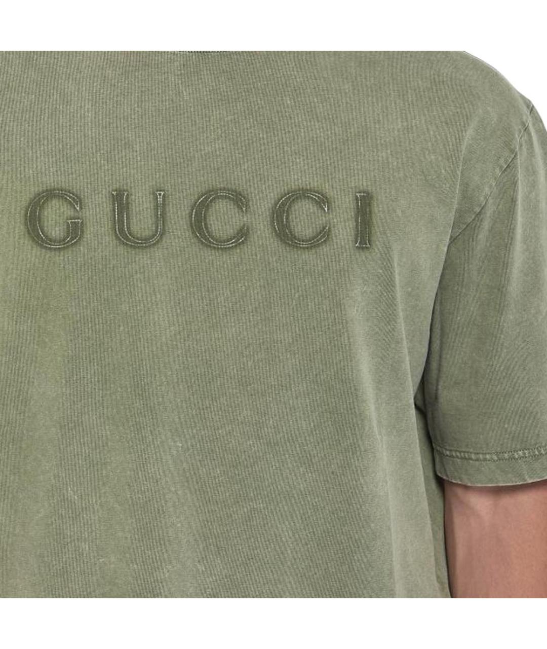 GUCCI Зеленая футболка, фото 4