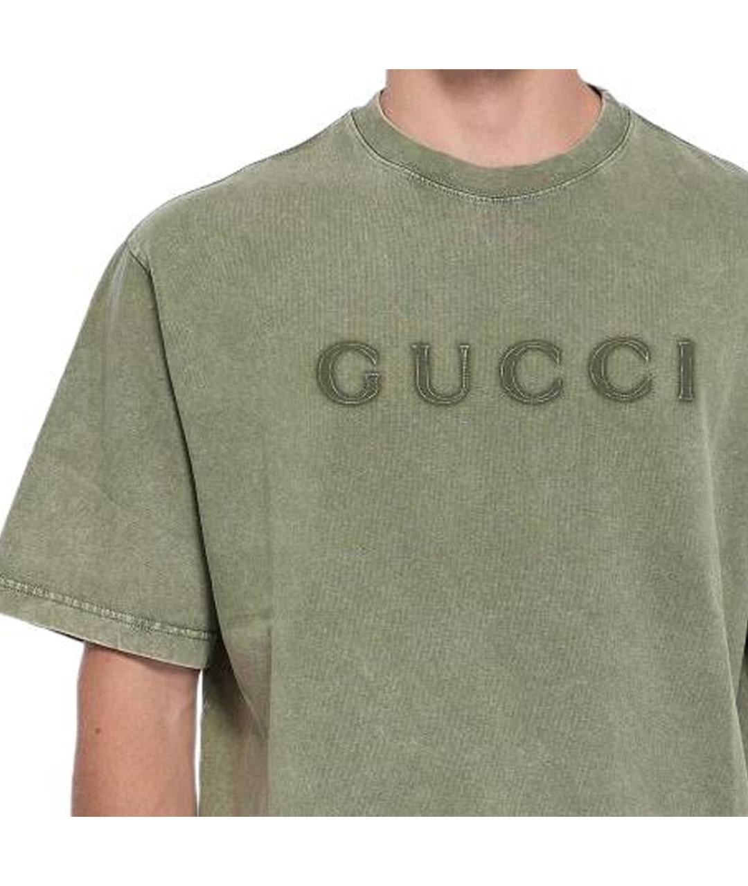 GUCCI Зеленая футболка, фото 5