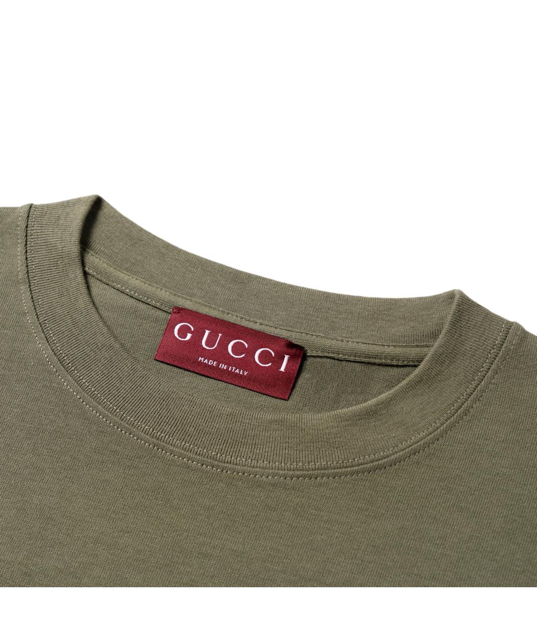 GUCCI Зеленая футболка, фото 4