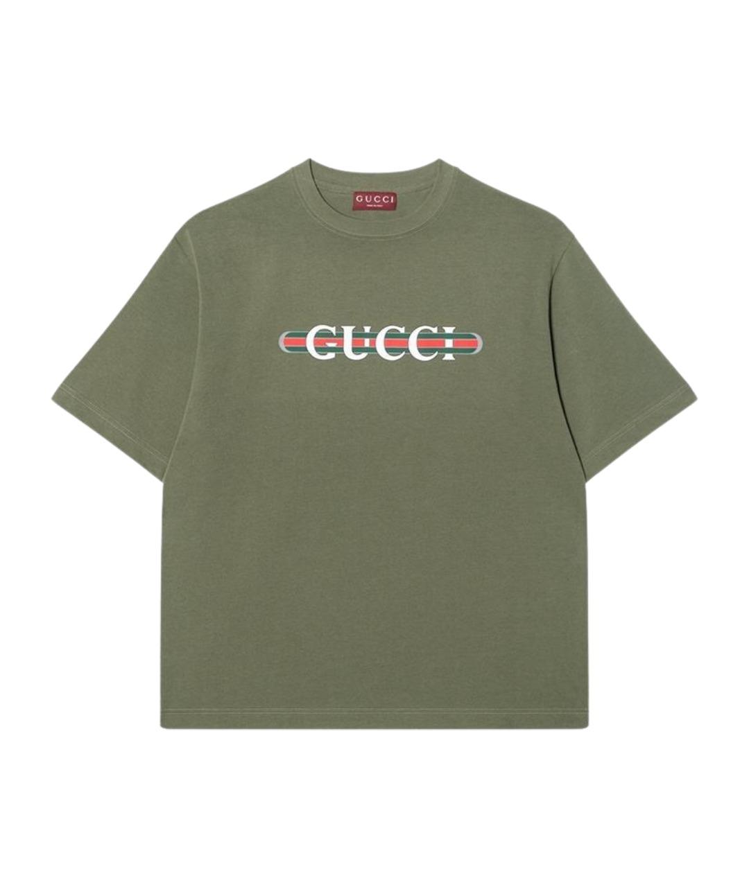 GUCCI Зеленая футболка, фото 5