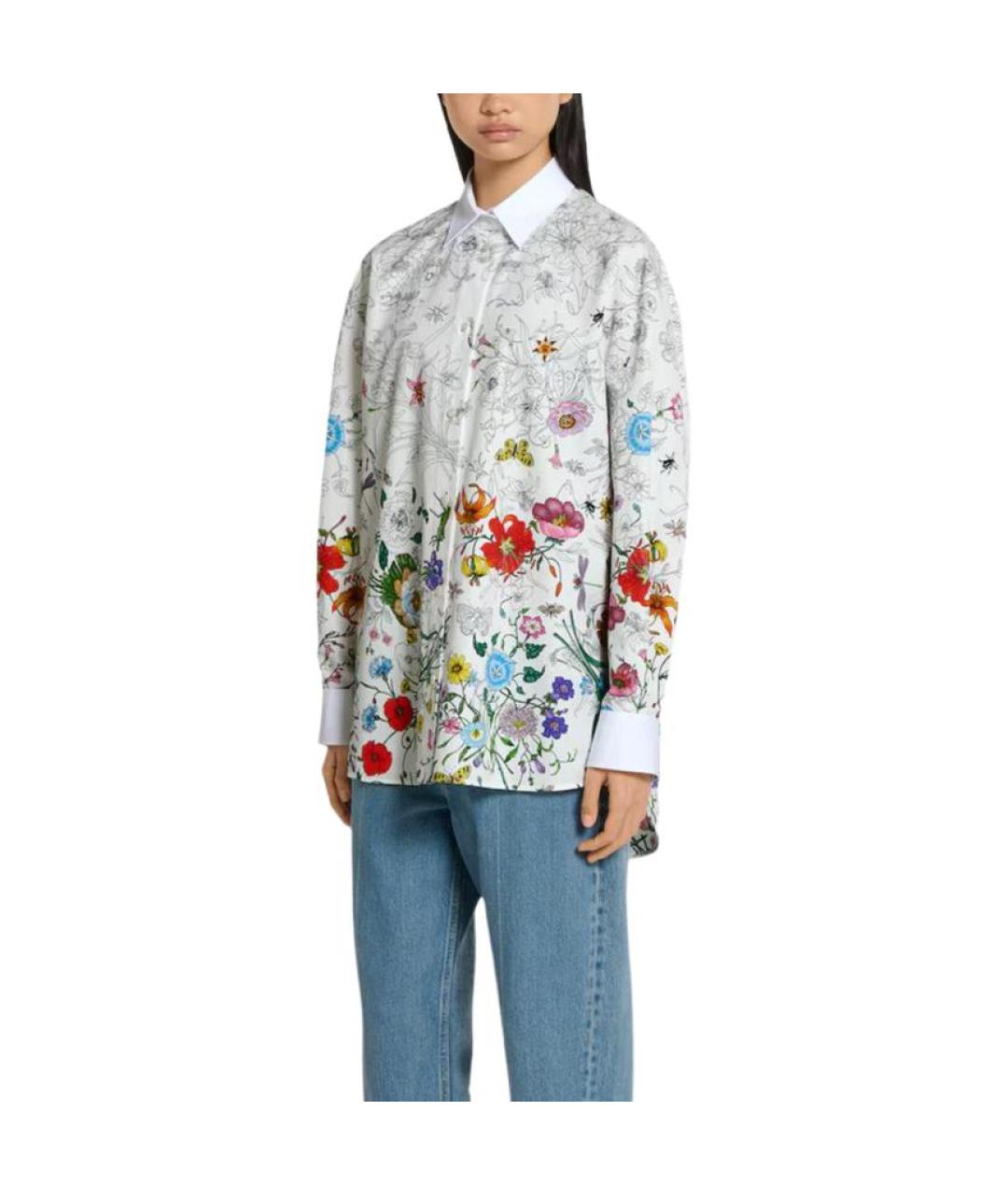 GUCCI Белая хлопковая рубашка, фото 3