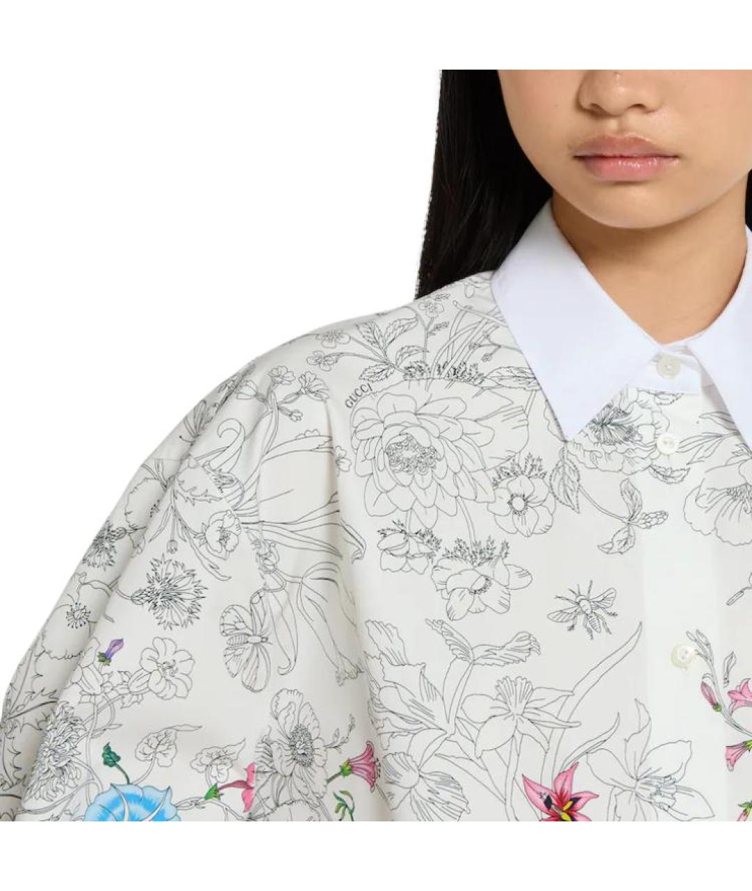 GUCCI Белая хлопковая рубашка, фото 5