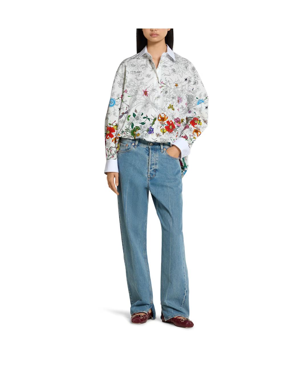 GUCCI Белая хлопковая рубашка, фото 2