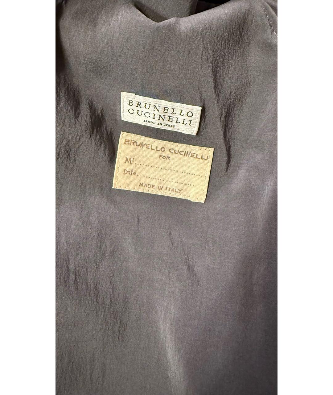 BRUNELLO CUCINELLI Темно-синий жилет из экзотической кожи, фото 5