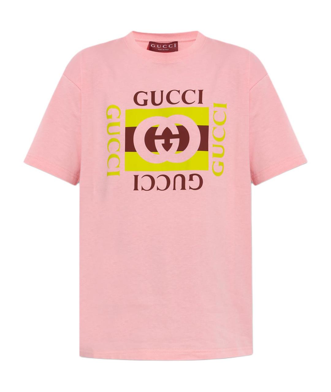 GUCCI Розовая футболка, фото 1