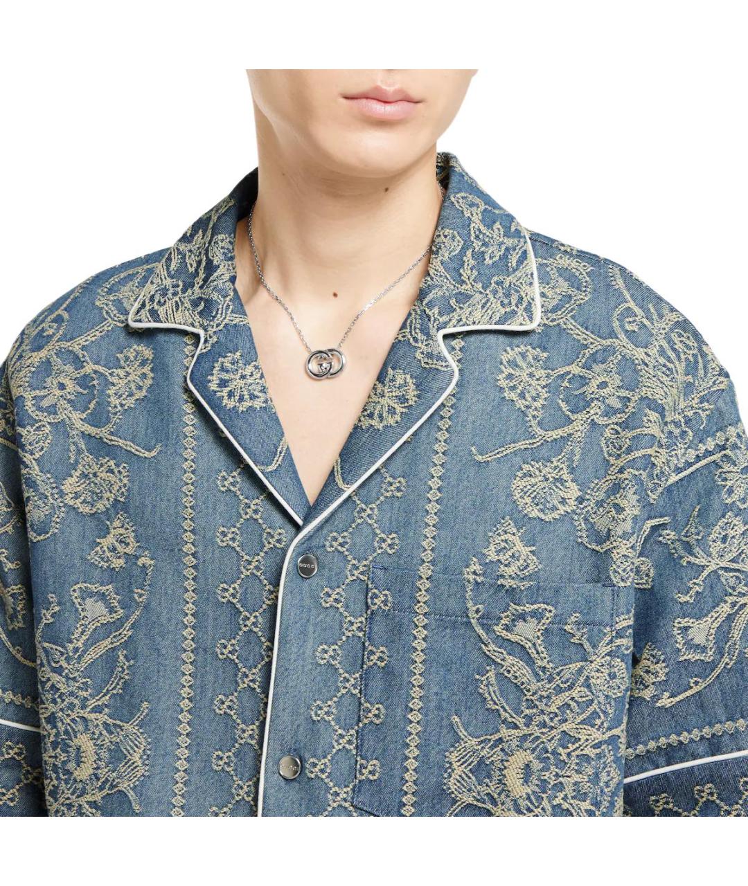 GUCCI Голубая кэжуал рубашка, фото 4