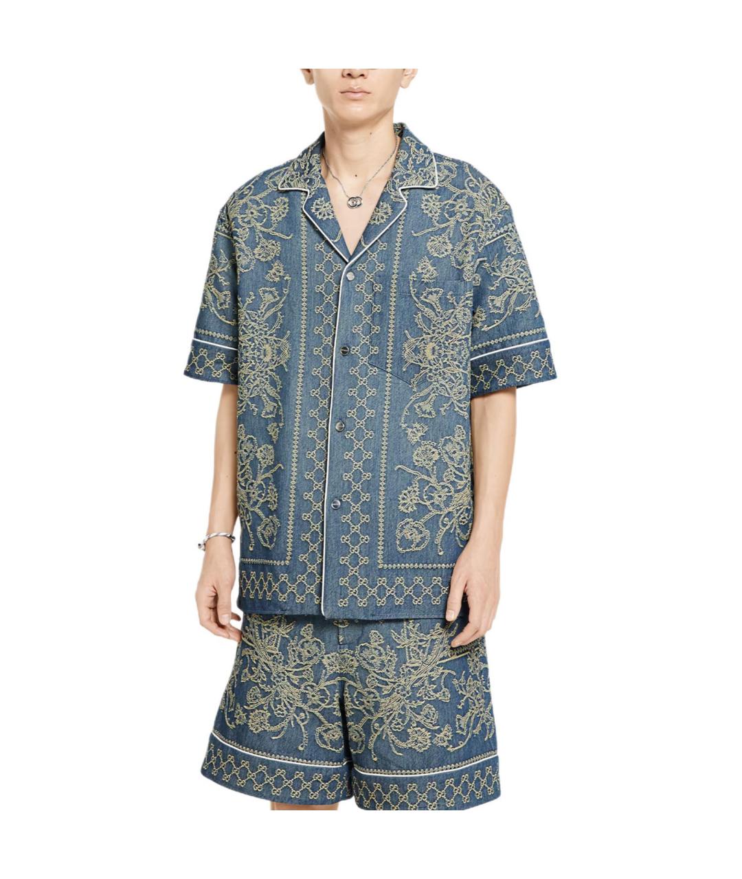 GUCCI Голубая кэжуал рубашка, фото 2