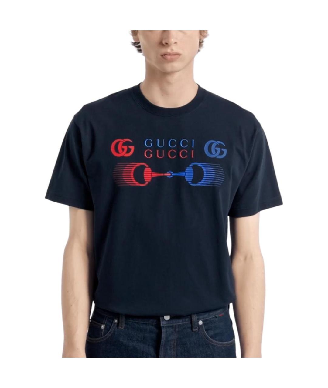 GUCCI Темно-синяя футболка, фото 2