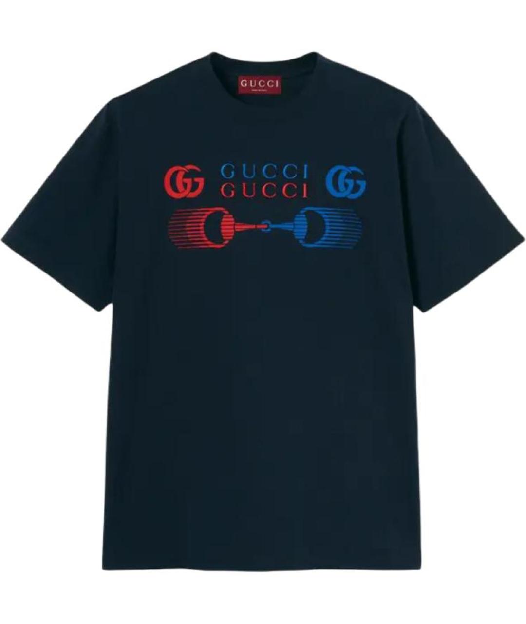 GUCCI Темно-синяя футболка, фото 1