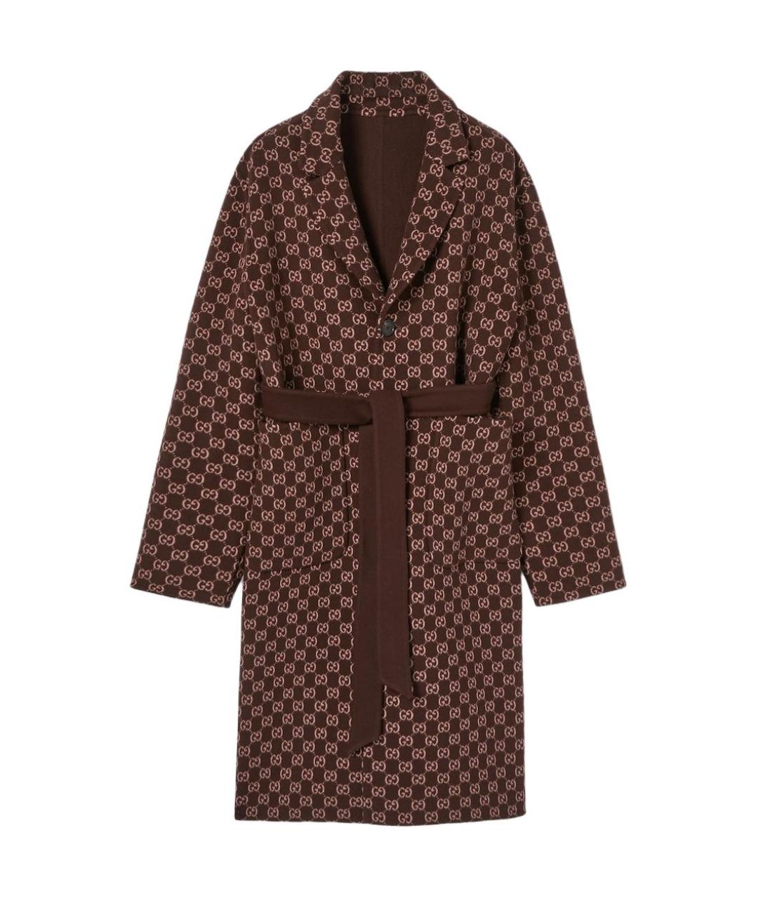 GUCCI Коричневое шелковое пальто, фото 2