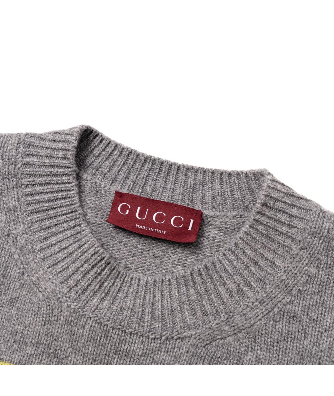 GUCCI Серый джемпер / свитер, фото 3