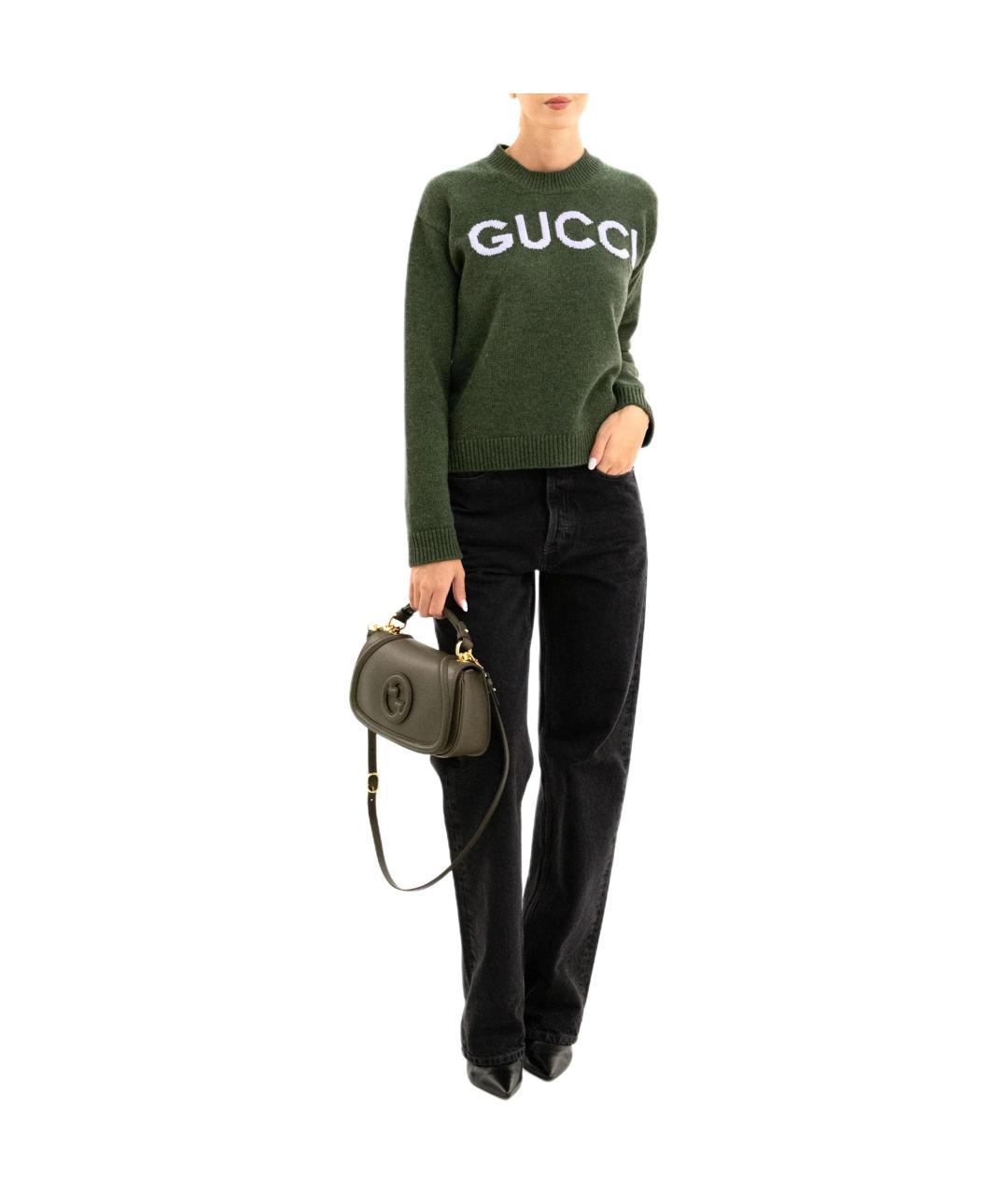 GUCCI Зеленый джемпер / свитер, фото 3