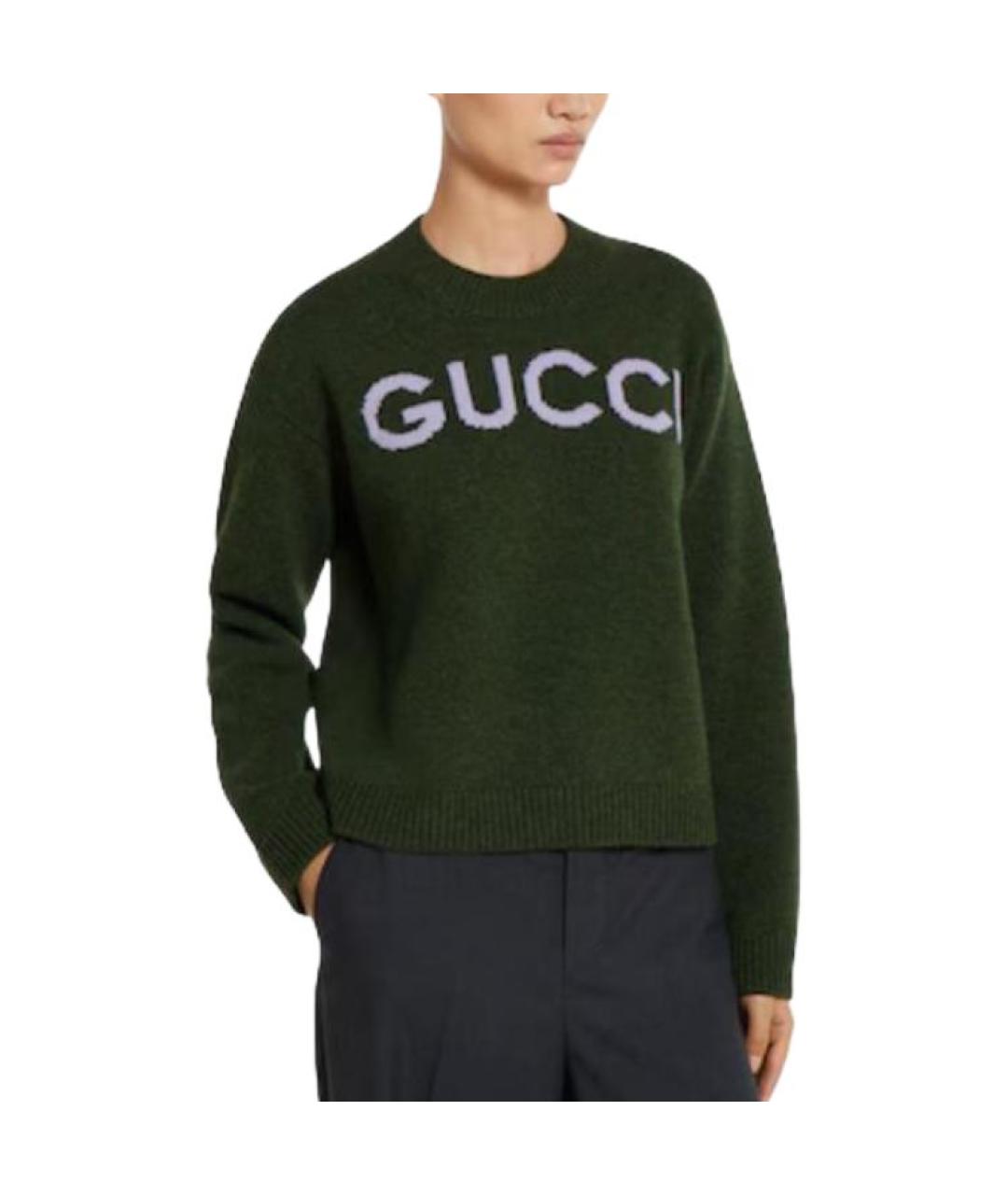GUCCI Зеленый джемпер / свитер, фото 4