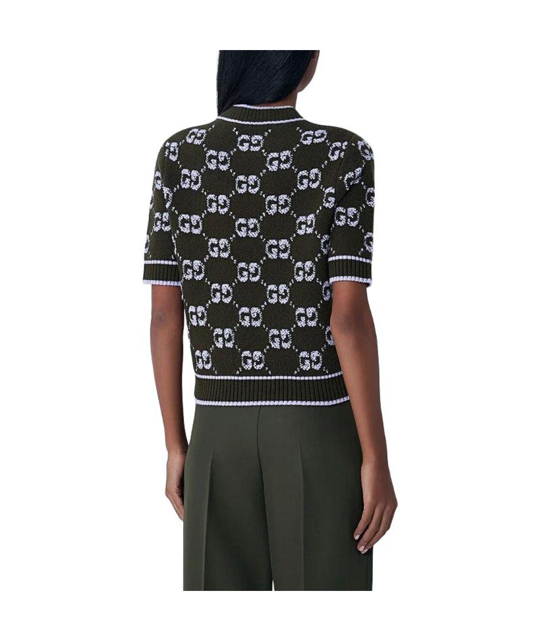 GUCCI Зеленый джемпер / свитер, фото 3